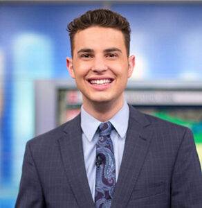 Nash Rhodes, Weather Reporter Smiling